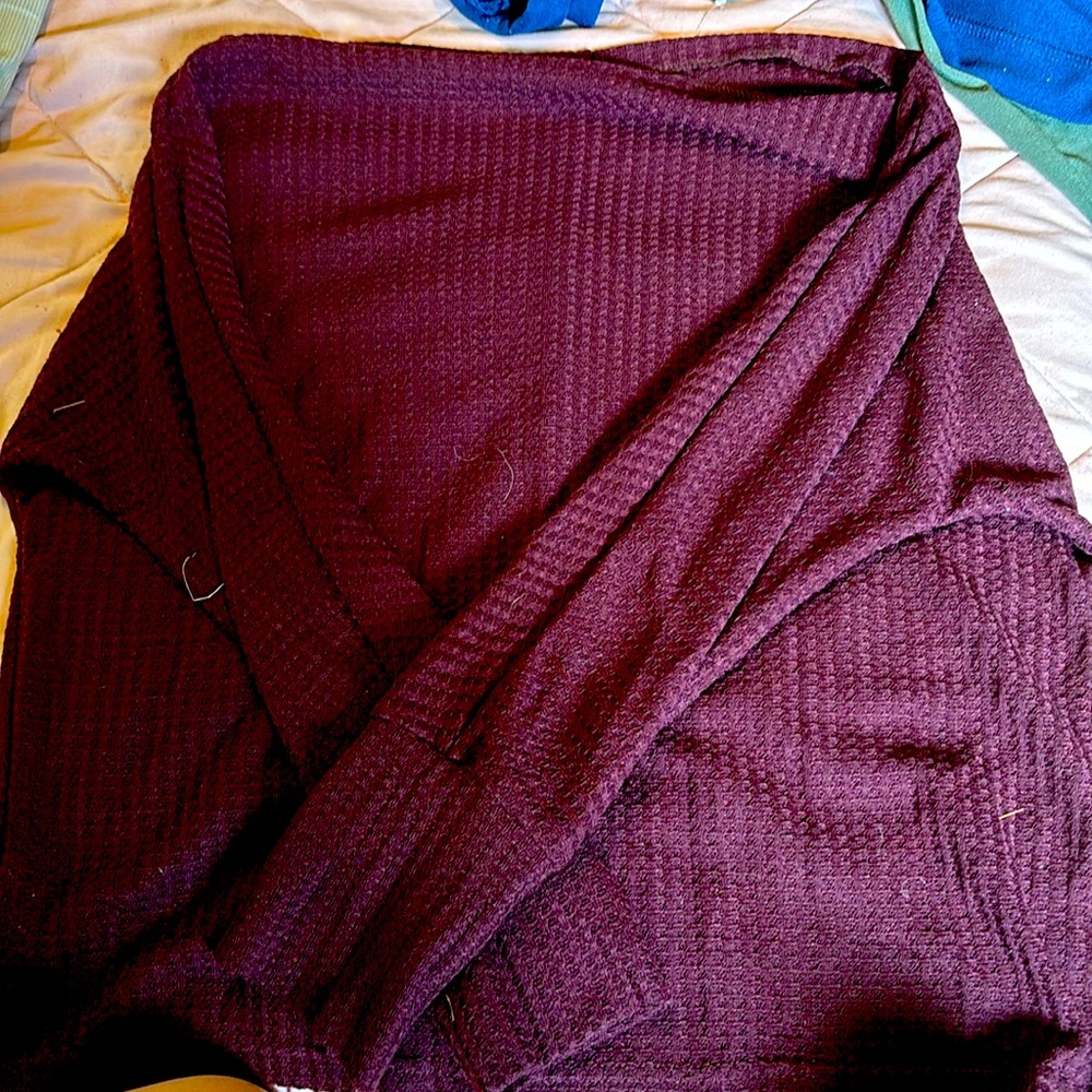 Burgundy off the shoulder top